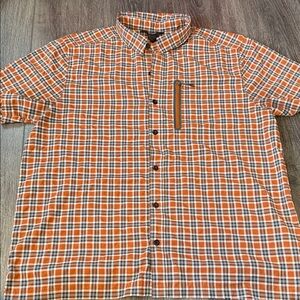 5.11 Tactical Orange and White Plaid Shirt